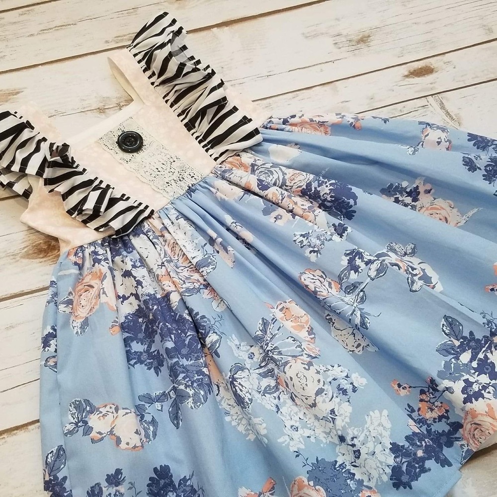 Zebra floral dress